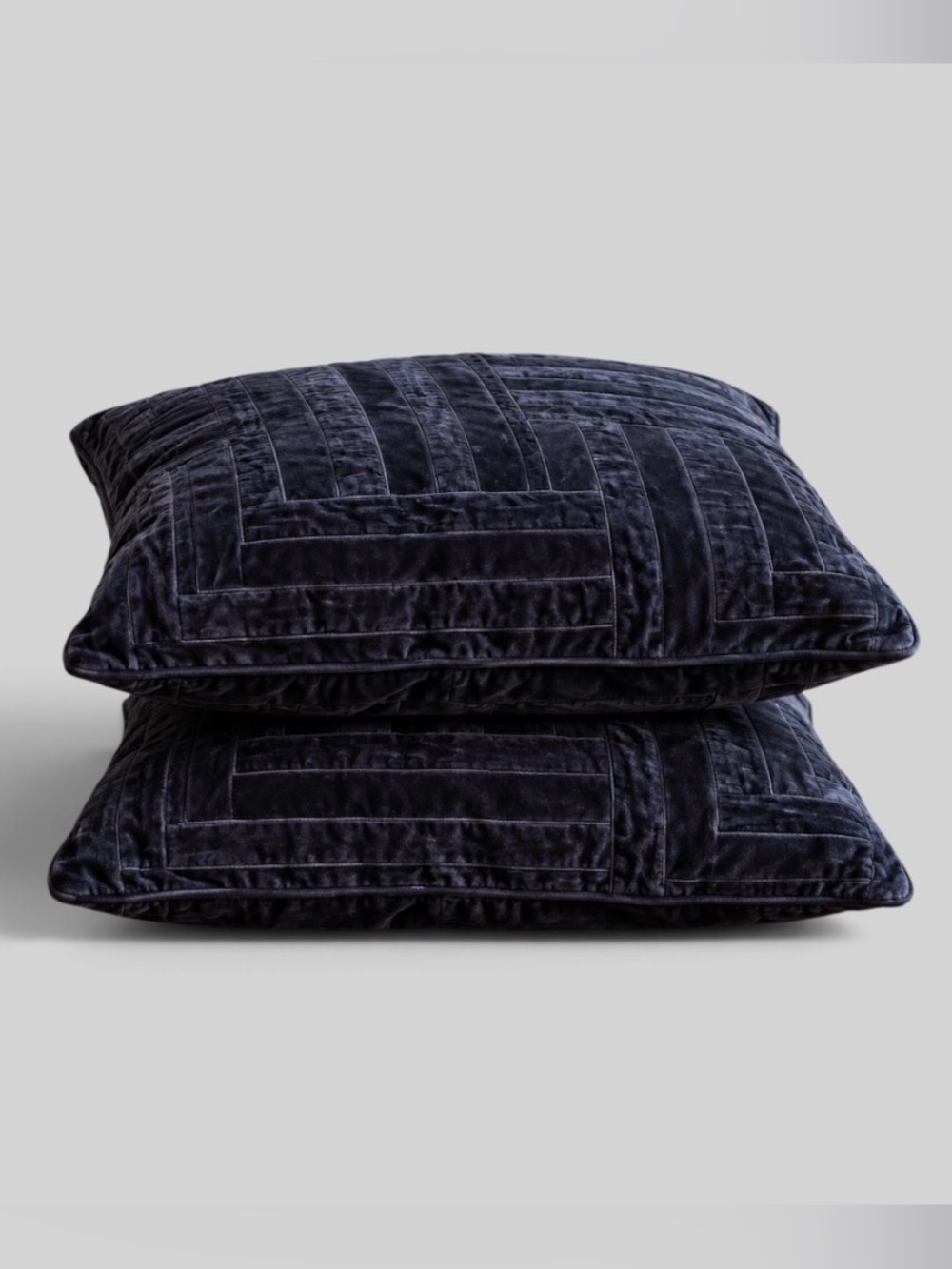 Pair Z Gallerie Labyrinth / Maze Velvet Geometric Pillow Covers 21 1/4”